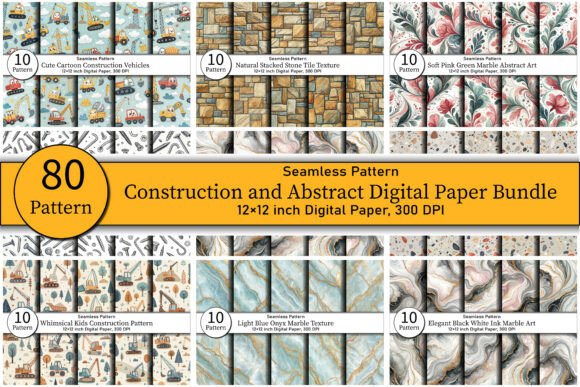 Construction and Abstract Digital Paper: A Creative Resource for Designers and Crafters