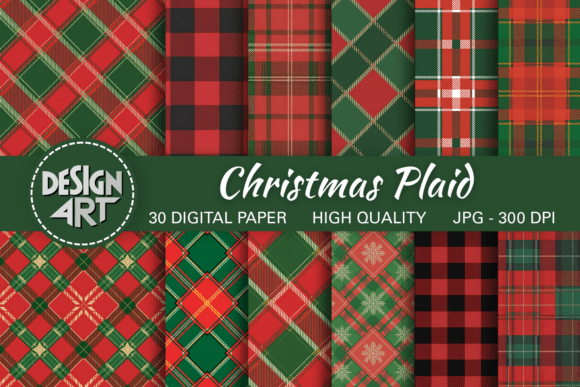 Enhance Your Creative Projects with Christmas Plaid Seamless Digital Papers