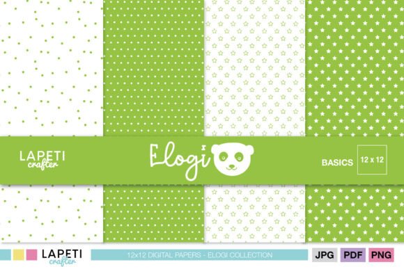 Green Dot Star Digital Papers: A Fresh Touch for Modern Creativity