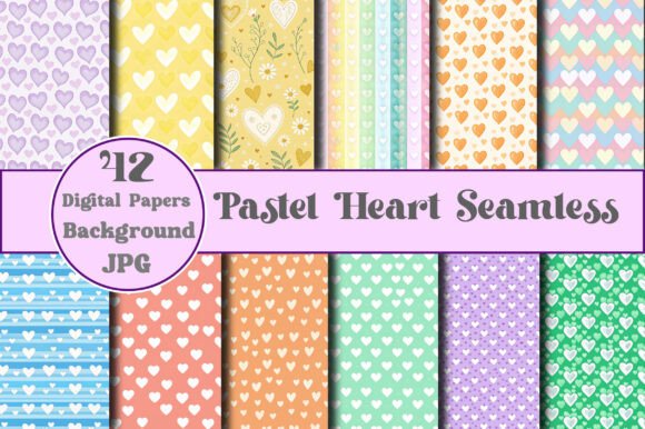 Pastel Heart Seamless Pattern: A Versatile Design for Creative Projects