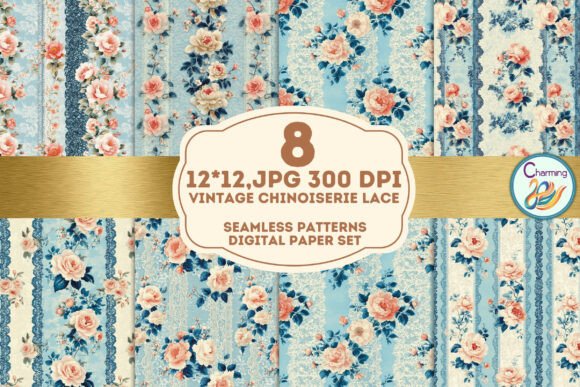 Seamless Paper Vintage Chinoiserie Lace