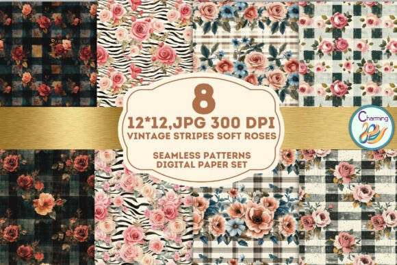 Seamless Paper Vintage Stripe Soft Rose: A Versatile Digital Design for Creative Projects