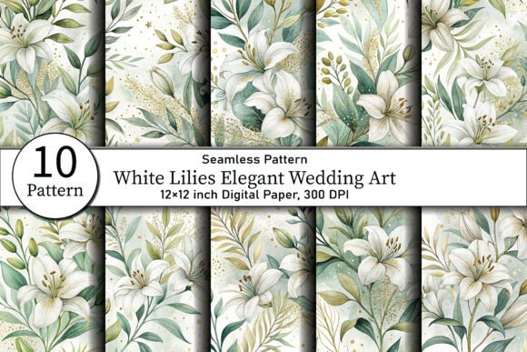 White Lilies Elegant Wedding Art: A Touch of Grace for Every Project