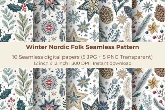 Winter Nordic Folk Seamless Pattern: A Strategic Tool for Creative and Commercial Success