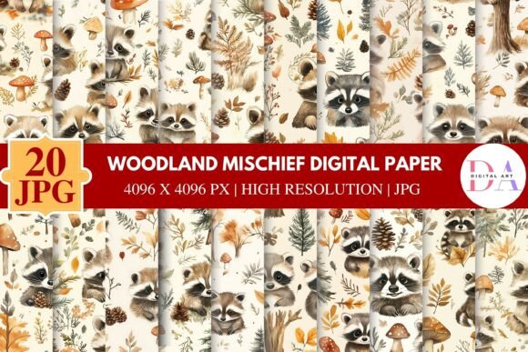 Woodland Mischief Digital Paper